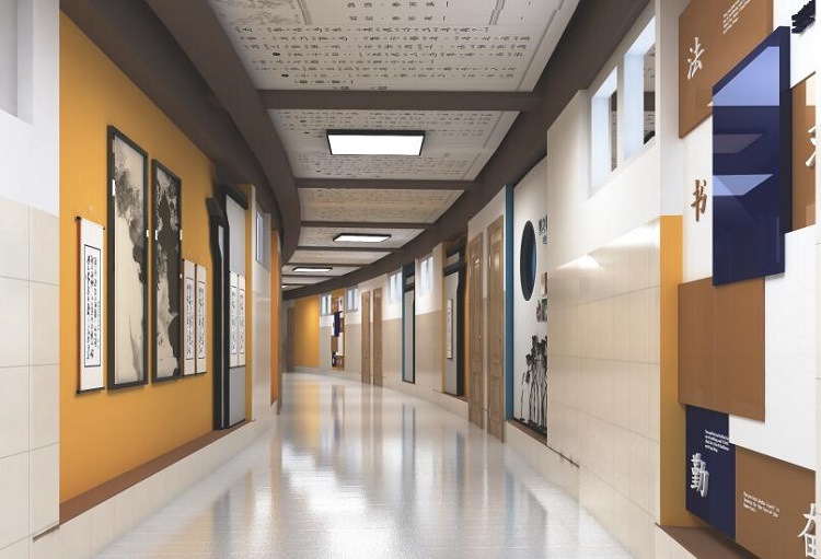 郑州校园文化建设-校园走廊设计还可以这样