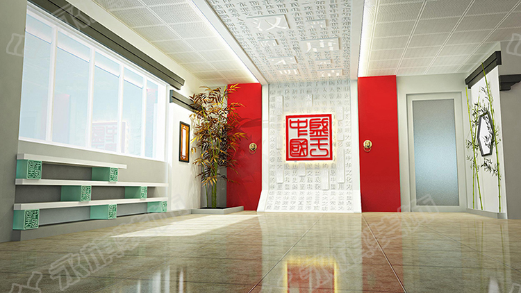 河南淮河路小学大厅设计