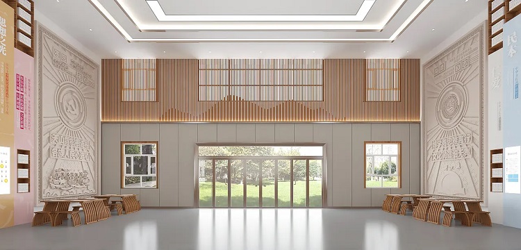 河南学校厅廊设计-创建育人环境