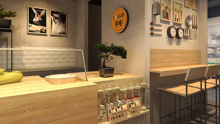 新郑小吃店装修设计