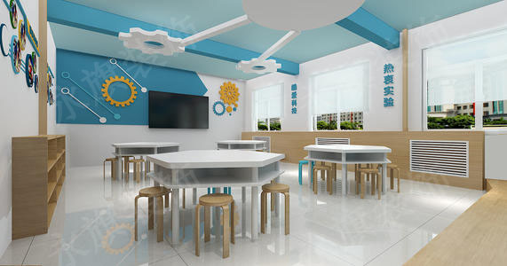 郑州校园创客空间教室设计效果图