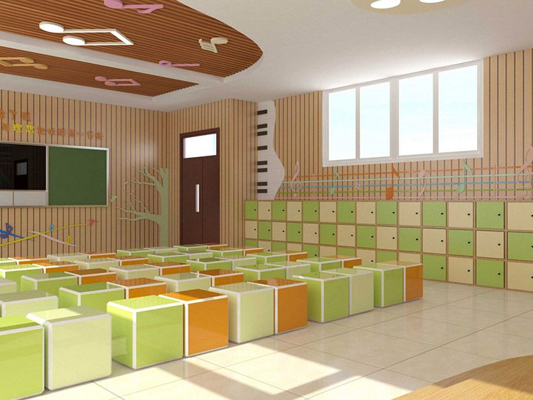 郑州校园功能室建设-音乐教室设计效果图