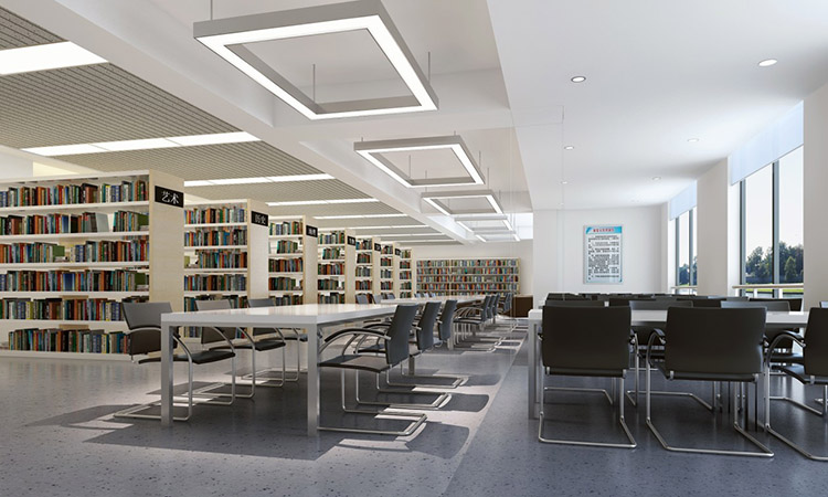 郑州学校功能室建设-学校图书馆设计扬正学之气